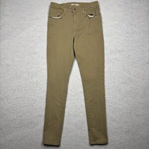 Levis 721 High Rise Skinny Jeans Beige Khaki Stretch Denim Women's Size 31